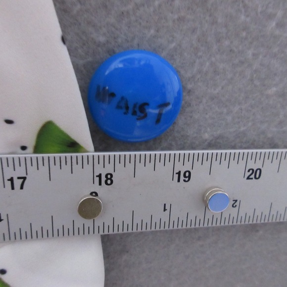 Eshakti Dress‎ XL Kiwi Prink Empire Waist Pleat Crepe Flowy Pockets Novelty Boho - Picture 10 of 14